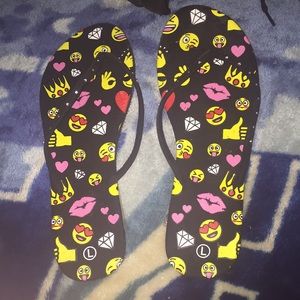 Emoji flip flops